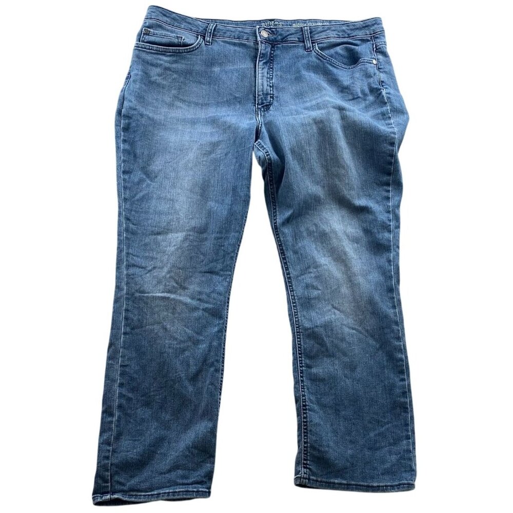 Riders By Lee Womens Jeans 18P Midrise Straight Leg Blue Denim Casual Classic